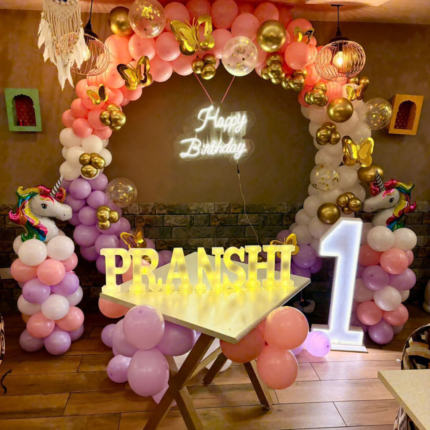 Magical Unicorn Birthday Decor Setup
